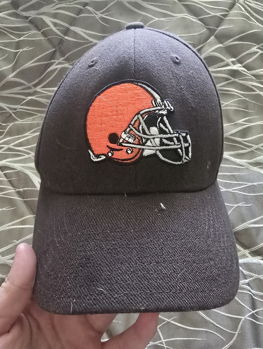 NFL Black Cap with Orange Embroidered Logo